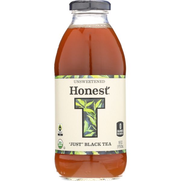 HONEST TEA: Organic Unsweetened Just Black Tea, 16 oz