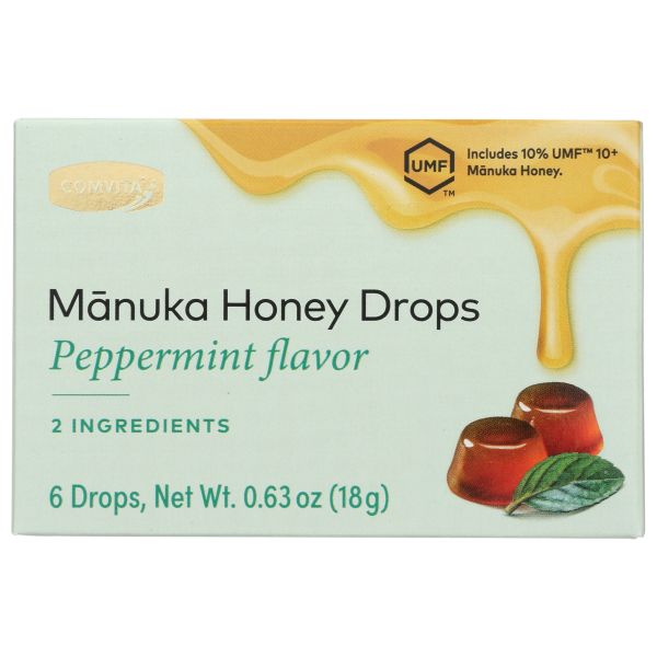 COMVITA: UMF 10+ Manuka Honey Drops with Peppermint, 6 pc