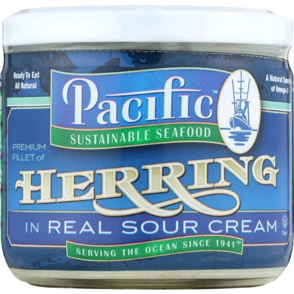 PACIFIC SUSTAINABLE SEAFOOD: Herring in Sour Cream, 12 oz