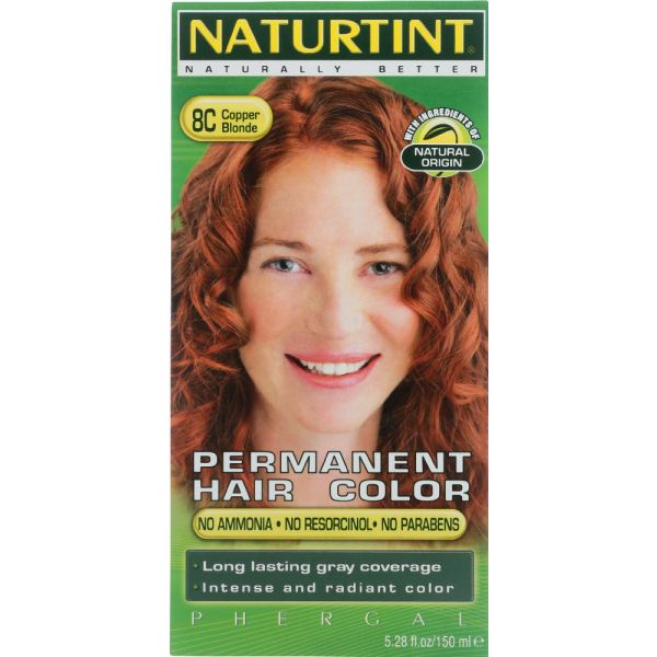 NATURTINT: Permanent Hair Color 8C Copper Blonde, 5.28 oz