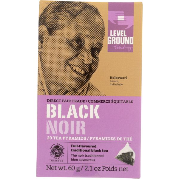 LEVEL GROUND COFFEE: Tea Black 20 Bags, 2.1 oz