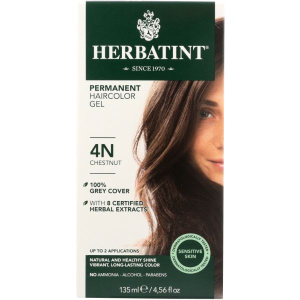HERBATINT: Permanent Hair Colour Gel 4N Chestnut, 4.56 oz