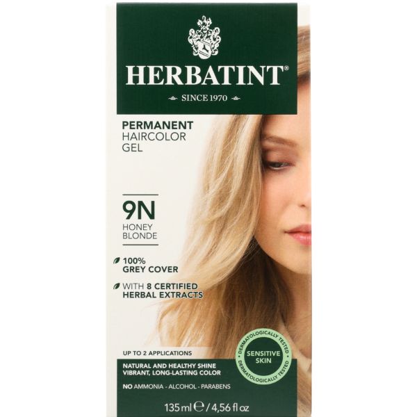 HERBATINT: Permanent Herbal Haircolor Gel 9N Honey Blonde, 4.6 Oz