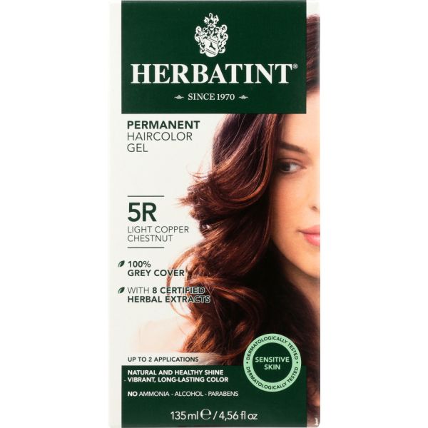 HERBATINT: Permanent Hair Color Gel 5R Light Copper Chestnut, 4.56 oz