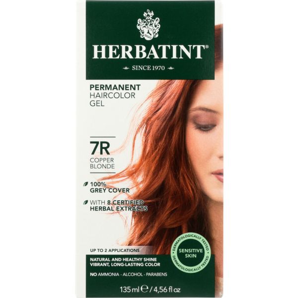 HERBATINT: Permanent Hair Color Gel 7R Copper Blonde, 4.56 oz