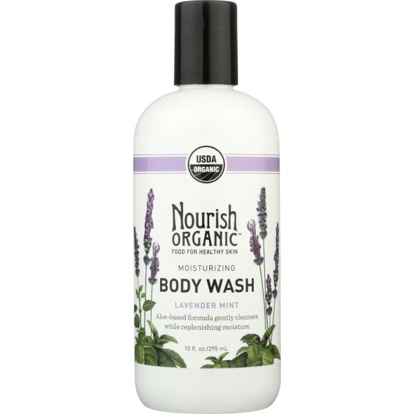 Nourish Organic Body Wash Lavender Mint, 10 oz