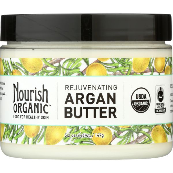 Nourish Organic Rejuvenating Argan Butter, 5.2 Oz