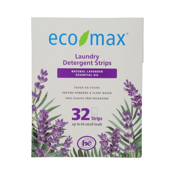 ECO MAX: Natural Lavender Laundry Detergent Strips, 32 pc