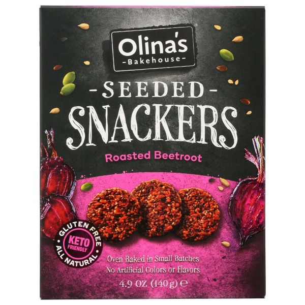 OLINAS BAKEHOUSE: Crackers Seed Roasted Beetroot, 4.9 oz