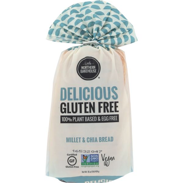 LITTLENORT: Bread Millet and Chia Loaf Gluten Free, 16 oz