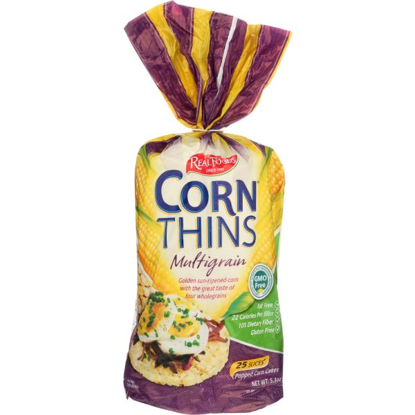 REAL FOODS: Corn Thin Multigrain, 5.3 oz