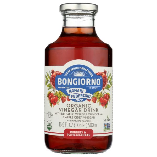 BONGIORNO: Organic Vinegar Drink Berries and Pomegranate, 16.9 fo