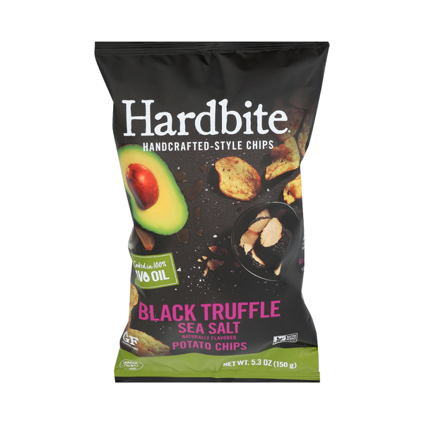 HARDBITE: Black Truffle Sea Salt Flavored Potato Chips, 5.3 oz