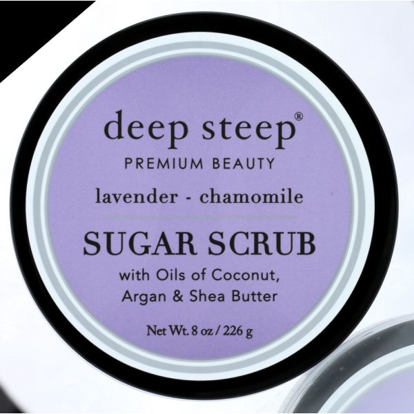 DEEP STEEP: Lavender Chamomile Sugar Scrub, 8 oz