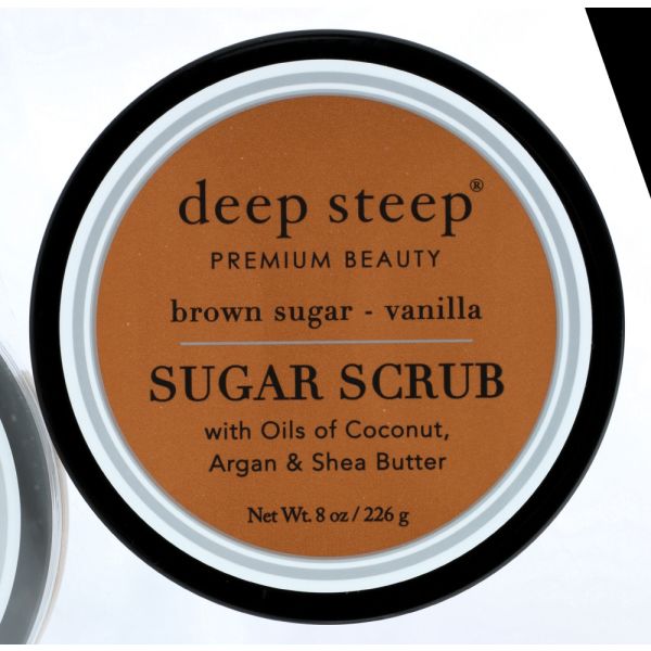 DEEP STEEP: Brown Sugar Vanilla Sugar Scrub, 8 oz
