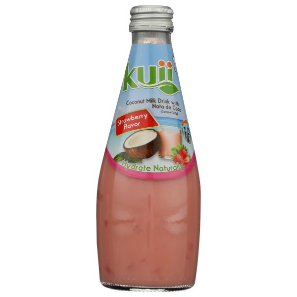 KUII: Coconut Milk Drink With Nata De Coco Strawberry Flavor,  9.8 fo