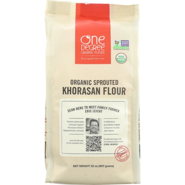 ONE DEGREE: Flour Khorasan Sprouted, 32 oz
