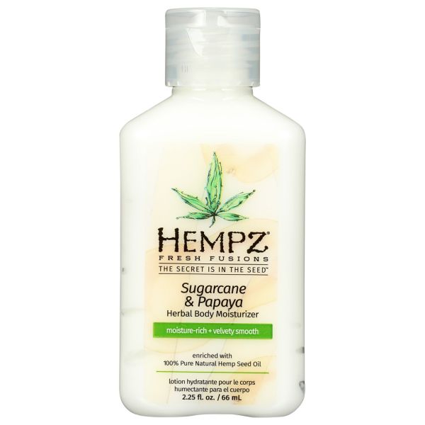 HEMPZ: Travel-Size Sugarcane & Papaya Herbal Body Moisturizer, 2.25 oz