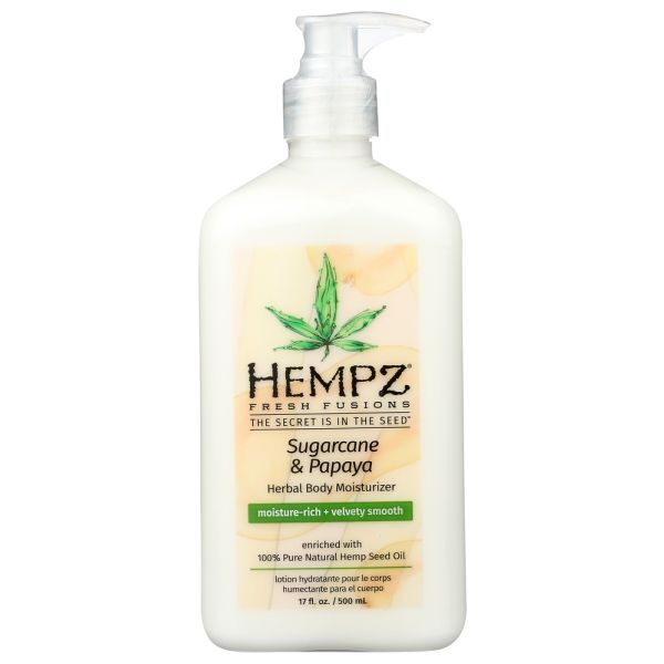 HEMPZ: Fresh Fusions Sugarcane & Papaya Herbal Body Moisturizer, 17 oz
