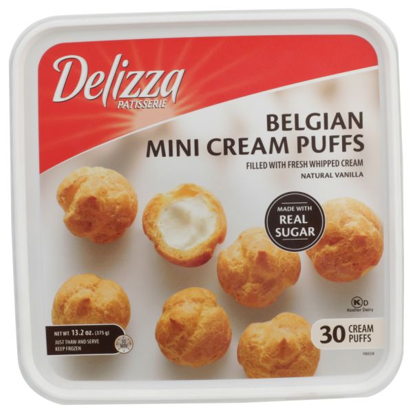 DELIZZA: Belgian Mini Cream Puffs, 13.20 oz