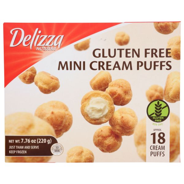 DELIZZA: Gluten Free Mini Cream Puffs, 7.76 oz