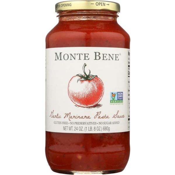 MONTE BENE: Sauce Pasta Garlic Marinara, 24 oz