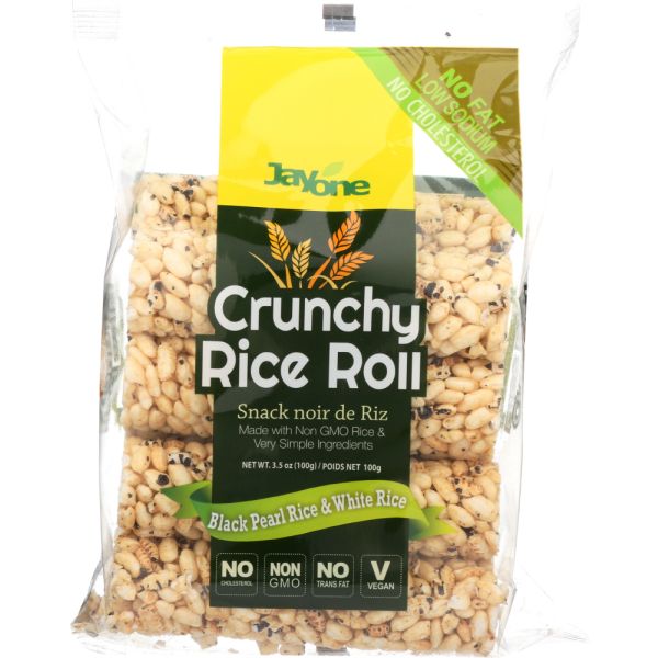 JAYONE: Rice Roll Crunchy Black White, 3.5 oz