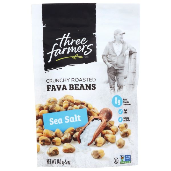 THREE FARMERS FOODS INC: Crunchy Roasted Fava Beans Sea Salt, 5 oz