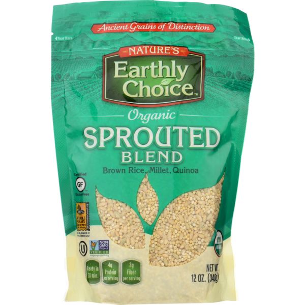 NATURES EARTHLY CHOICE: Organic Sprouted Blend Grains, 12 oz