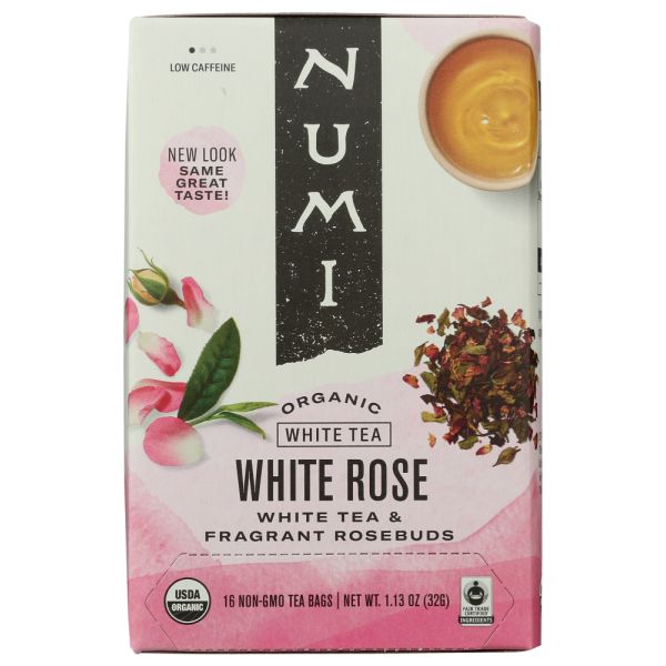 NUMI TEAS: Organic White Tea White Rose, 16 bg