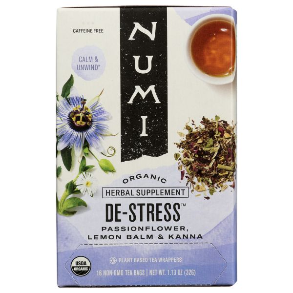 NUMI TEAS: Organic De Stress Tea, 16 bg