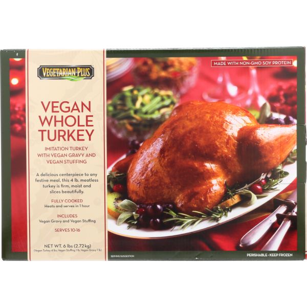 VEGETARIAN PLUS: Whole Turkey With Barley And Fried Rice Stuffing, 6 lb