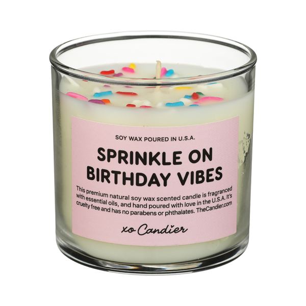 CANDIER: Sprinkle On Birthday Vibes Candle, 5.4 oz