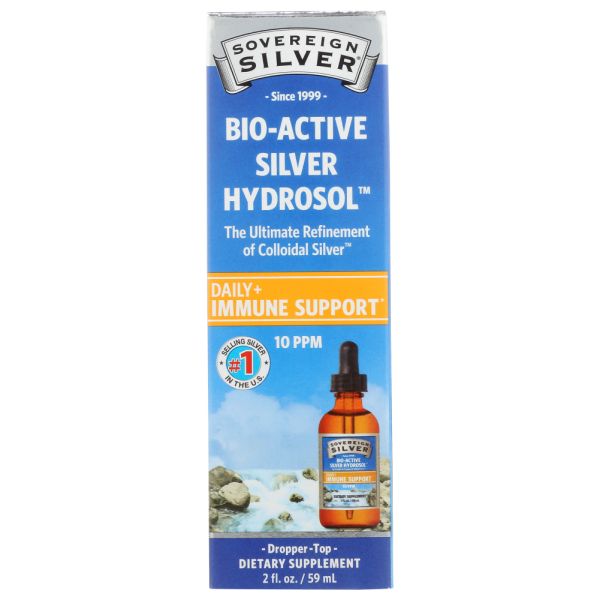 SOVEREIGN SILVER: Bio Active Silver Hydrosol Dropper Top, 2 oz