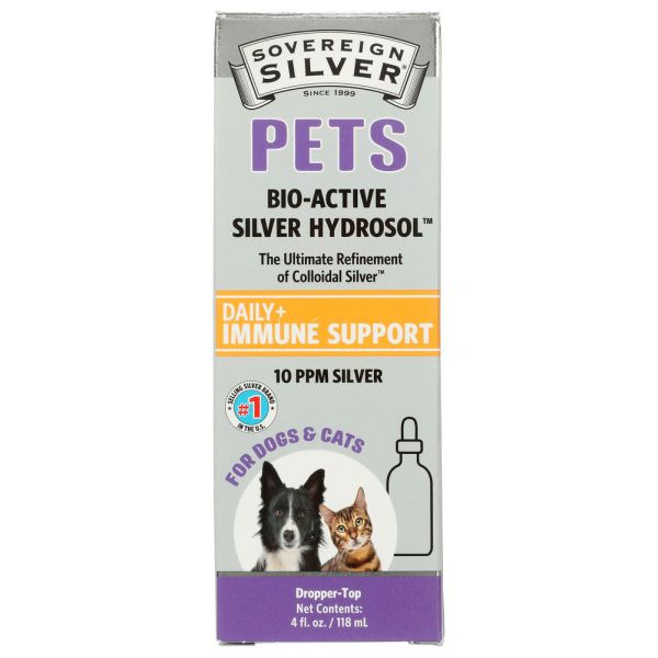 SOVEREIGN SILVER: Pets Bio Active Silver Hydrosol Dropper Top, 4 oz