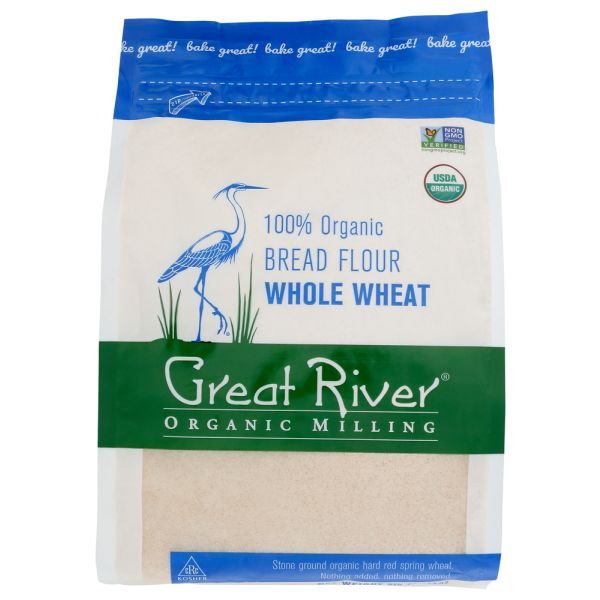 GREAT RIVER ORGANIC MILLING: Organic Whole Wheat Bread Flour, 5 lb