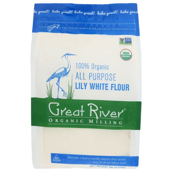 GREAT RIVER ORGANIC MILLING: Organic All Purpose Lily White Flour, 5 lb