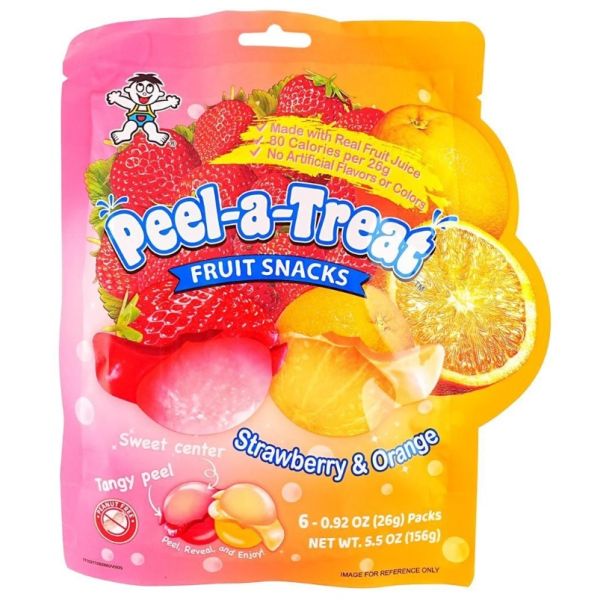WANT WANT: Peel-A-Treat Strawberry and Orange Jelly Snack, 5.5 oz