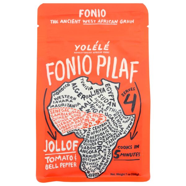 YOLELE: Jollof Fonio Pilaf Tomato Bell Pepper , 7 oz
