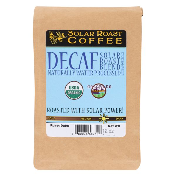 SOLAR ROAST COFFEE LLC: Decaf Organic Coffee, 12 oz