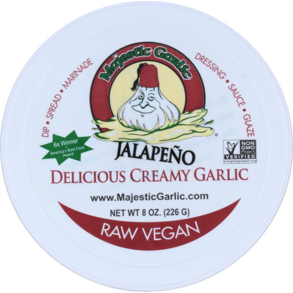 MAJESTIC GARLIC: Jalapeño Delicious Creamy Garlic Spread, 8 oz