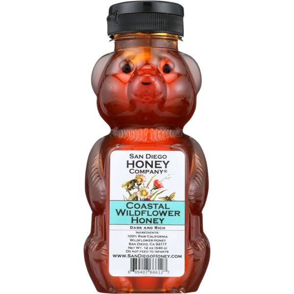 SAN DIEGO HONEY COMPANY: Raw Coastal Wildflower Honey, 12 oz