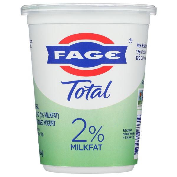 FAGE: Total 2% Plain Greek Yogurt, 16 oz