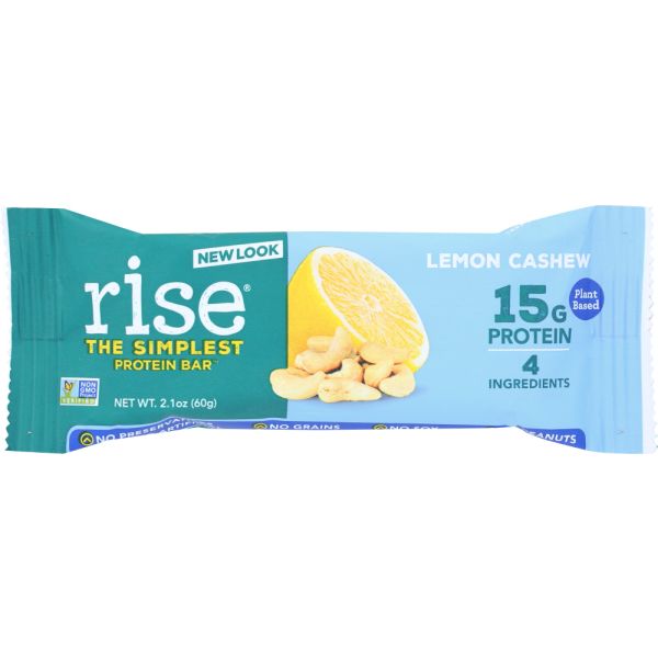 RISE: Lemon Cashew Protein Bars, 2.1 oz