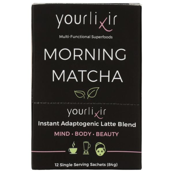 YOURLIXIR: Collagen Matcha Morning Powder, 12 PK