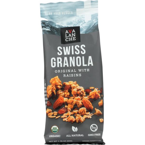 AVALANCHE: Granola Original Raisin Organic, 1.76 oz