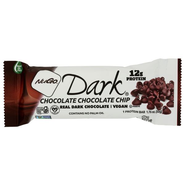 NUGO: Dark Chocolate Chocolate Chip Nutrition Bar, 1.76 oz