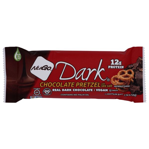 NUGO: Dark Chocolate Pretzel With Sea Salt, 1.76 oz