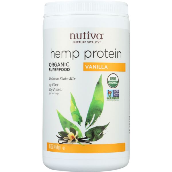 Nutiva Organic Superfood Hemp Protein Vanilla Shake, 16 oz