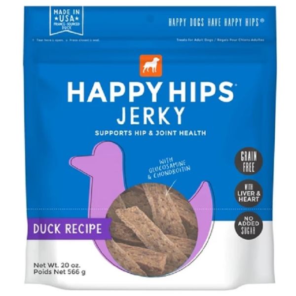 HAPPY HIPS: Dog Treat Jerky Duck, 20 oz